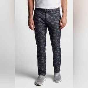 Peter Millar Crown Sport eb66 Camo Performance 5 Pocket Pants 35x32 Blue